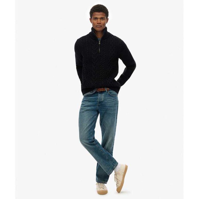 Superdry Jacob Cable Knit Half Zip image number 3